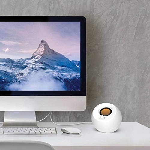 Creative مكبرات صوت سطح المكتب Creative Pebble 20 التي تعمل بالطاقة عبر USB مع محركات بعيدة المدى ومشعات سلبية لأجهزة الكمبيوتر المحمولة والكمبيوترات الشخصية باللون الأبيض - Image 3