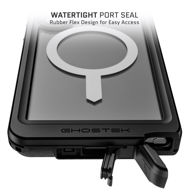 Ghostek Nautical Slim S25 Ultra Waterproof Case Full Body with Screen Protector and Camera Lens Cover Rugged Heavy Duty Magnetic MagSafe Compatible with Samsung Galaxy S25 Ultra 2025 (6.9") (Clear) - Image 4