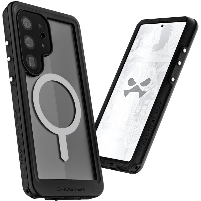 Ghostek Nautical Slim S25 Ultra Waterproof Case Full Body with Screen Protector and Camera Lens Cover Rugged Heavy Duty Magnetic MagSafe Compatible with Samsung Galaxy S25 Ultra 2025 (6.9") (Clear) - Image 2