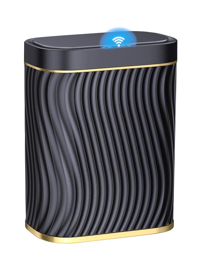 Excefore Bathroom Small Trash, with Automatic Touchless Lid, 2.6 Gallon Smart Garbage Can Narrow Waterproof Trash Bin for Bedroom, Office, Living Room - Image 1