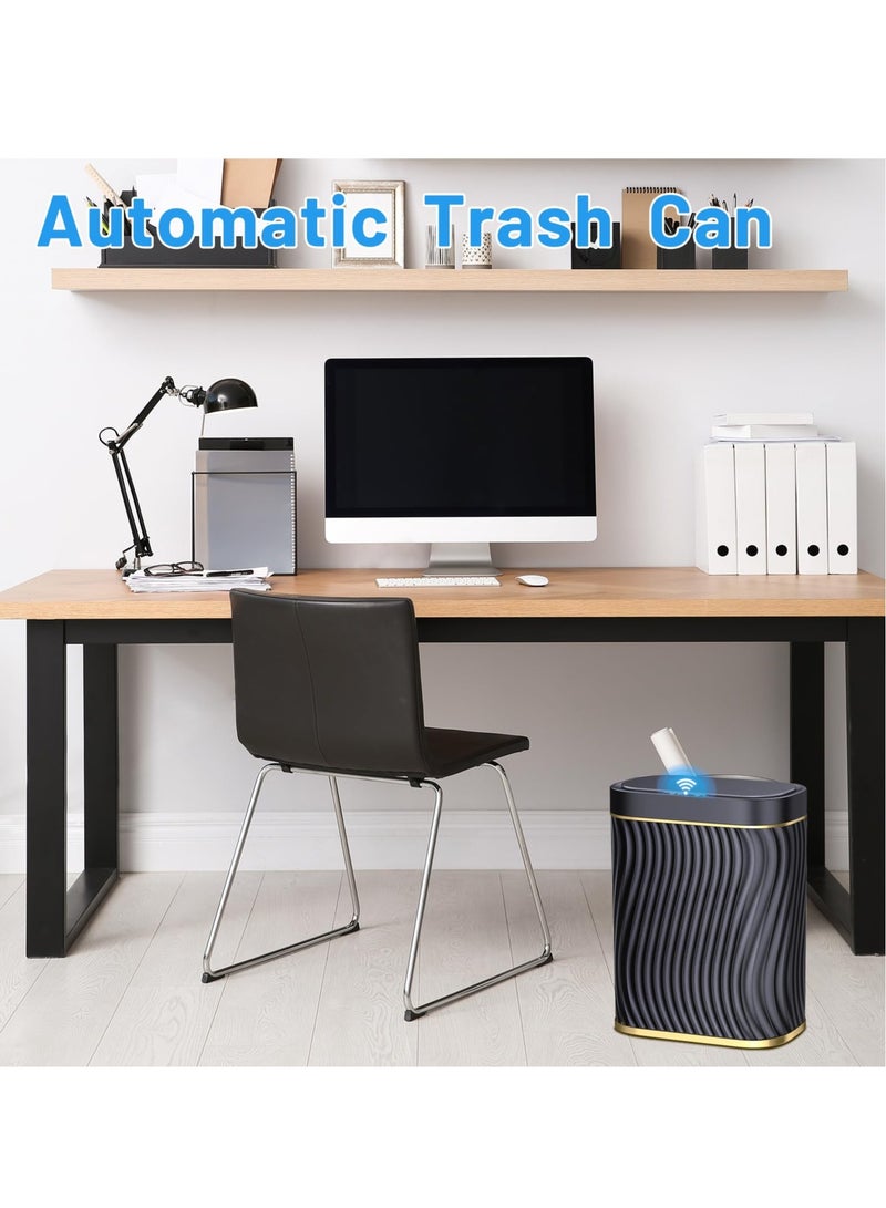 Excefore Bathroom Small Trash, with Automatic Touchless Lid, 2.6 Gallon Smart Garbage Can Narrow Waterproof Trash Bin for Bedroom, Office, Living Room - Image 4