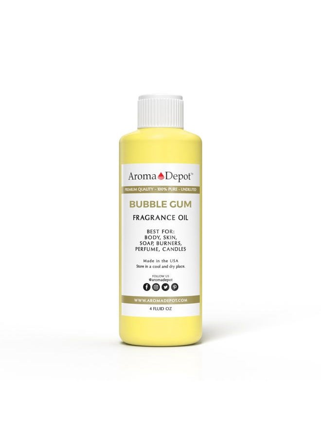 Aroma Depot Bubble Gum Type 4 oz. Fragrance Oil I Perfume I Skin Oil I Scented Oil. DIY Projects Such as Candles, Bath Bombs, Body Butters, Creams & Lotions. Few Drops in The Diffuser, Burners, or Warmers.  - Image 1