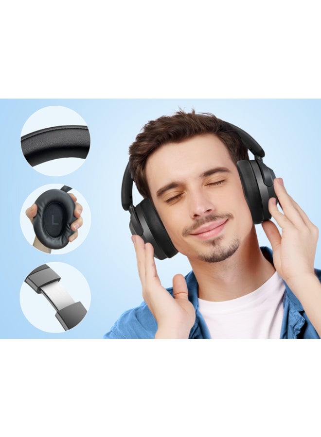 إيرفن سماعات EarFun Wave Pro لاسلكية فوق الأذن بخاصية إلغاء الضوضاء النشط، صوت Hi-Res مع دعم LDAC، 5 ميكروفونات بتقنية AI لمكالمات واضحة، تشغيل حتى 80 ساعة، اتصال متعدد الأجهزة، وإعدادات EQ مخصصة - Image 3