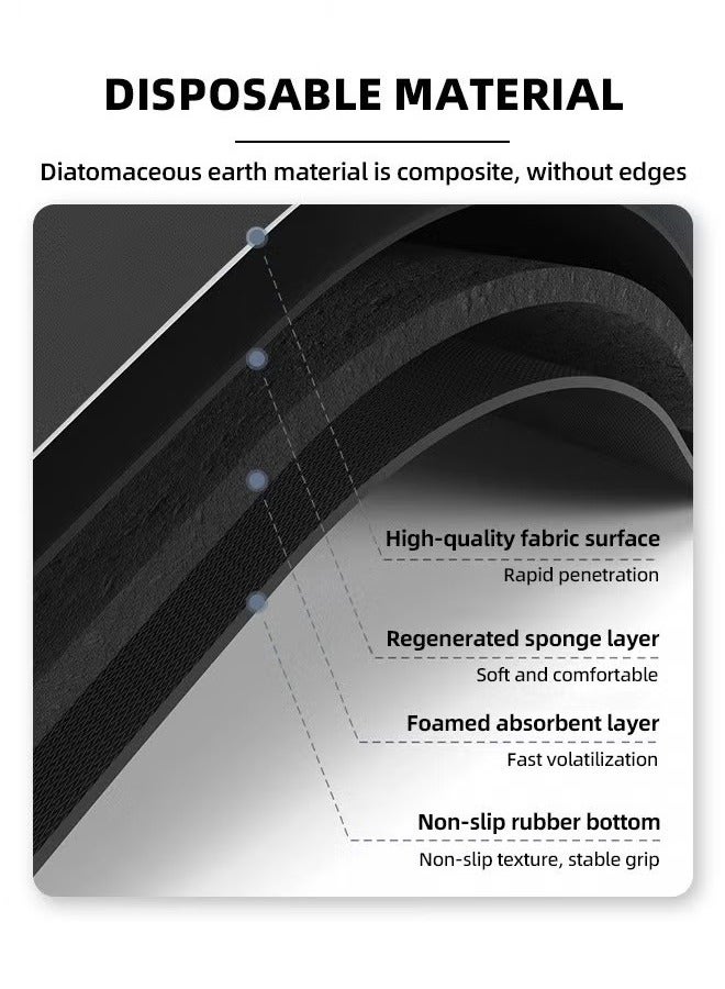 Beauenty 2PCS Coffee Mat for Countertops Coffee Bar Accessories Fit Under Coffee Maker Espresso Machine Absorbent Hide Stain Rubber Mat for Countertop Dish Drying Mat for Kitchen Counter - Image 5