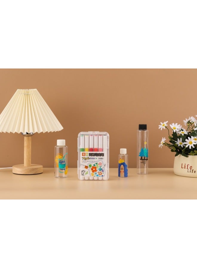 دي كيه قلم الأكريليك متعدد الألوان للطلاب - 36 لون - ماركر أكريليك متعدد الاستخدامات للرسم والتلوين - Image 1