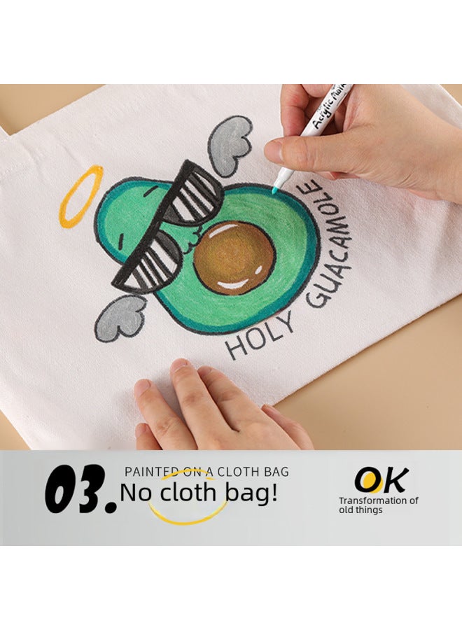 دي كيه قلم الأكريليك متعدد الألوان للطلاب - 36 لون - ماركر أكريليك متعدد الاستخدامات للرسم والتلوين - Image 2