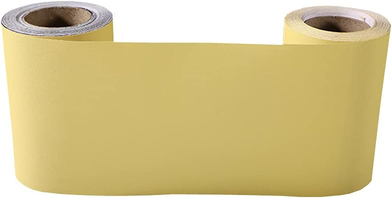 N/B Self Adhesive Solid Color Frosted Wallpaper Border Stick Waterproof Wall Border Easy to Apply Kitchen Bathroom Tiles Sticker 4 x 197cm (Light Yellow) - Image 3