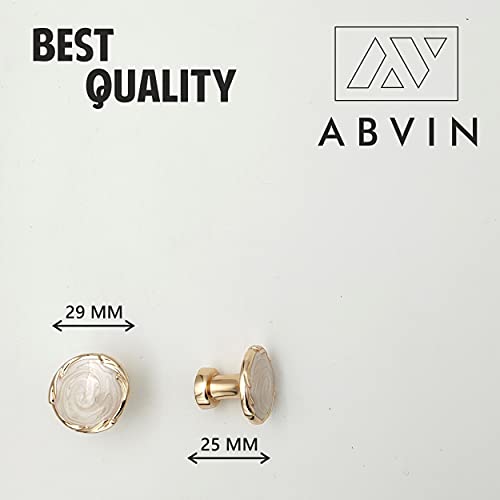 ABVIN Unique Cabinet Pulls and Knobs, Drawer Pulls and Knobs (1 pcs), Ceramic Gold, Powder-coated Finish - Image 3