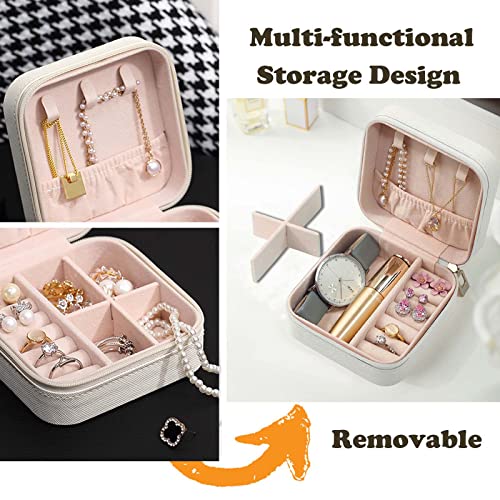 CIPIDI Travel Jewelry Case Bridesmaid Gifts Box,6 Pack Small Jewelry Box Mini Jewelry Organizer,PU Leather Portable Earring Storage Box for Women Girls Bridesmaid Proposal Gifts - Image 2