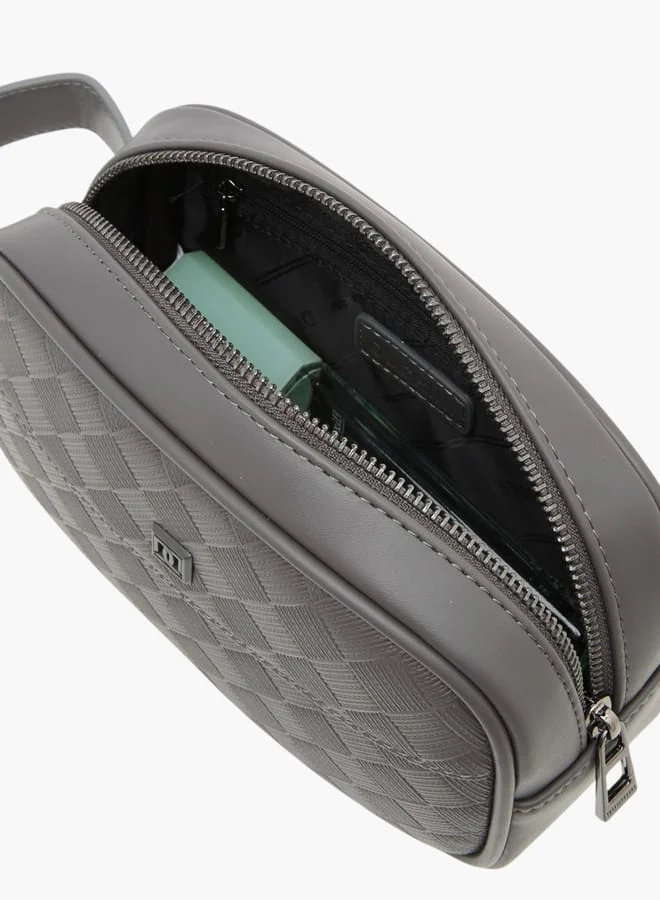 DUCHINI Textured Pouch with Zip Closure