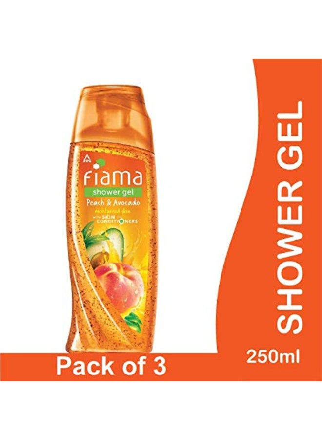 فياما جل استحمام فياما بالخوخ والأفوكادو، 250 مل (عبوة من 3 قطع) - Image 3