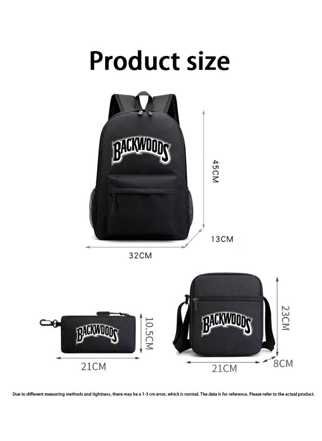 Generic - Exquisite animation-style backpack three-piece set, full of design, super storage to help travel - 641 - Image 1
