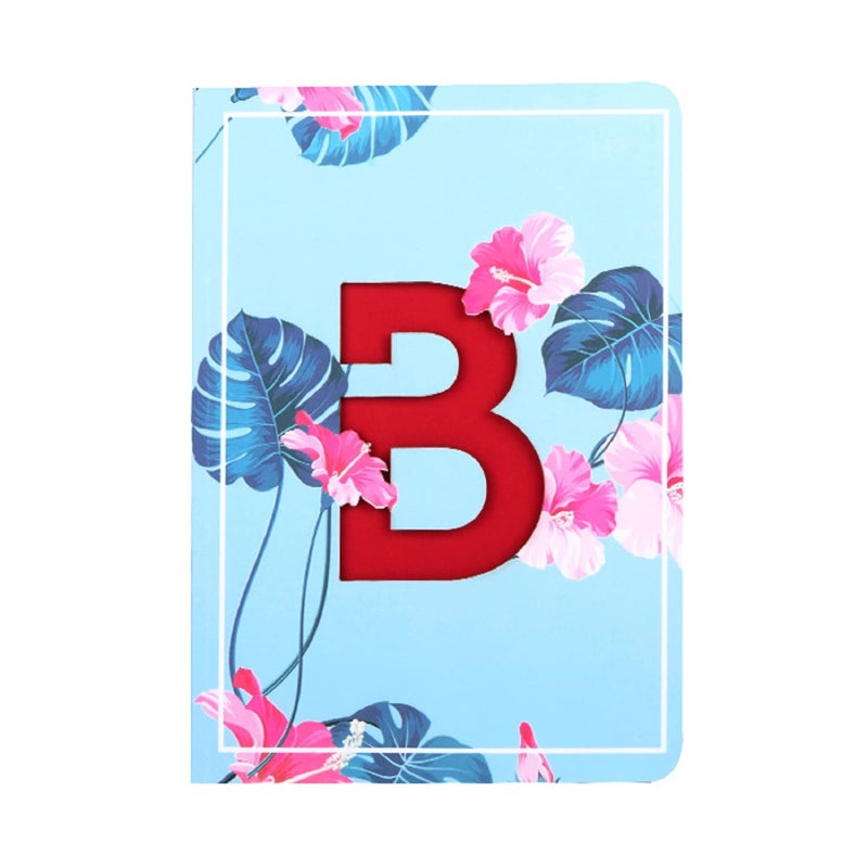 Initial B Lasercut Diary Notebook, B6 (6.69 X 4.72 X 0.5 Inches), 192 Pages, 80 GSM, Birthday gift for Girls