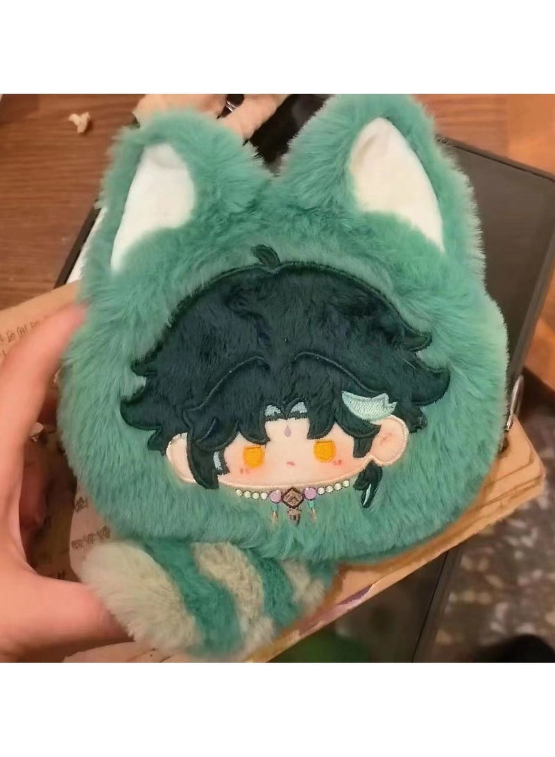 General Genshin Impact Cute Coin Purse, Soft Animal Coin Purse with Zipper, Cute Anime Mini Plush Keychain Wallet for Cross Bags, Shoulder Bags, Tote Bags, Car Pendants  - Image 1