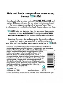 TEENOLOGY Teenology Body Wash for Teens - Avoid Body Acne and Breakouts - Sulfate and Paraben Free, Natural Botanical Extracts (Tropical Orange)  - Image 2