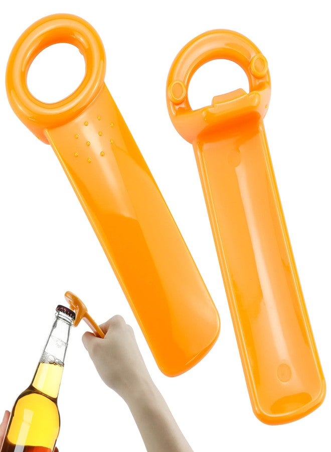 UPIQNG 2PCS Jar Key for Seniors, Plastic Jar Key Lid Opener Jar Lid Opener Durable Plastic Jar Lid Opener for Weak Hands Elderly Children (Orange) - Image 1