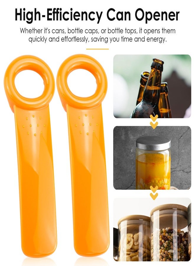 UPIQNG 2PCS Jar Key for Seniors, Plastic Jar Key Lid Opener Jar Lid Opener Durable Plastic Jar Lid Opener for Weak Hands Elderly Children (Orange) - Image 4