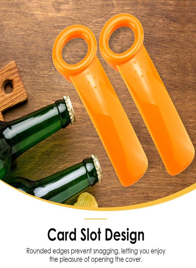 UPIQNG 2PCS Jar Key for Seniors, Plastic Jar Key Lid Opener Jar Lid Opener Durable Plastic Jar Lid Opener for Weak Hands Elderly Children (Orange) - Image 5