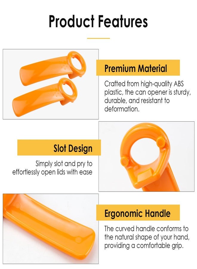 UPIQNG 2PCS Jar Key for Seniors, Plastic Jar Key Lid Opener Jar Lid Opener Durable Plastic Jar Lid Opener for Weak Hands Elderly Children (Orange) - Image 3