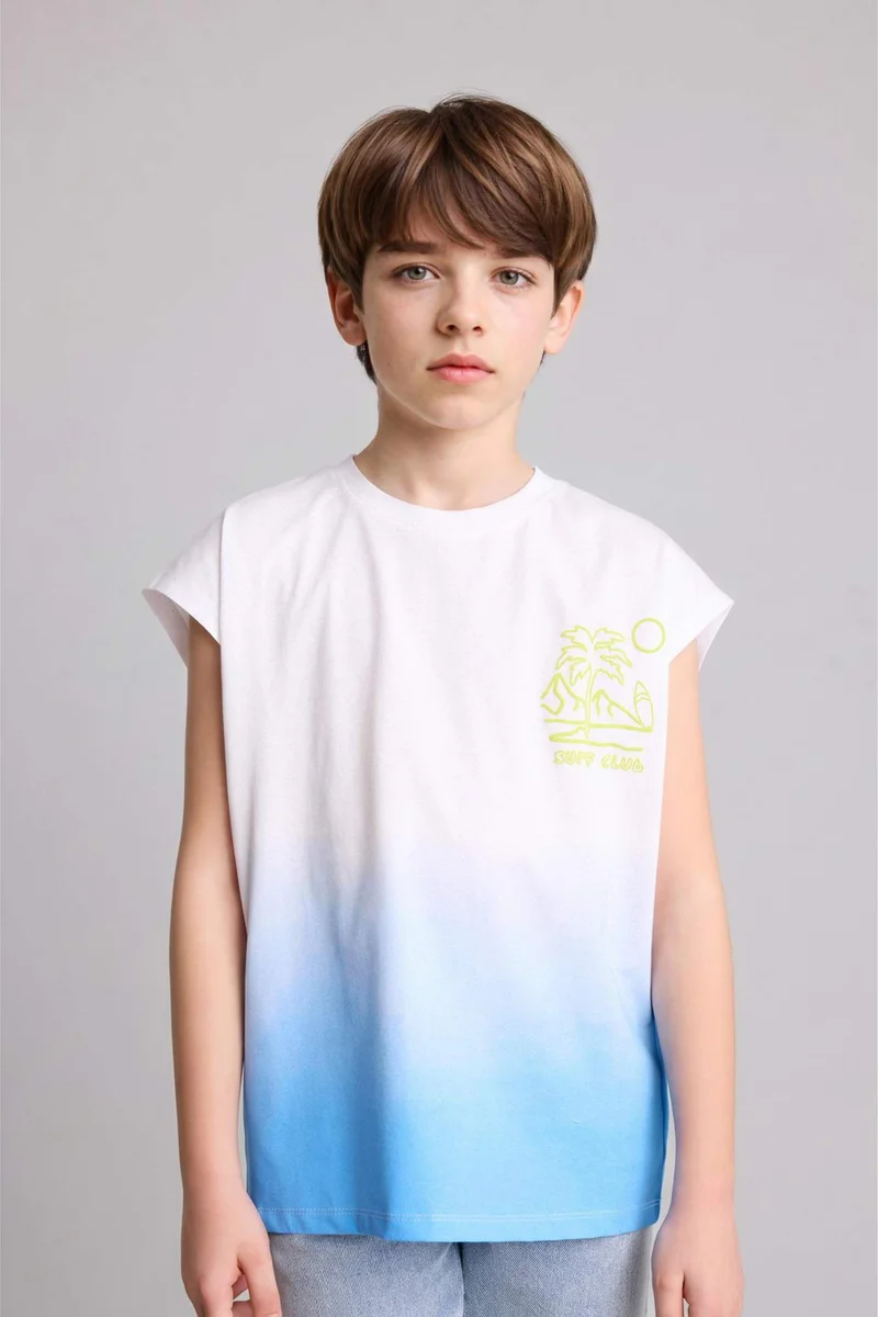 DeFacto Boy Oversize Fit Printed Crew Neck Short Sleeve T-shirt