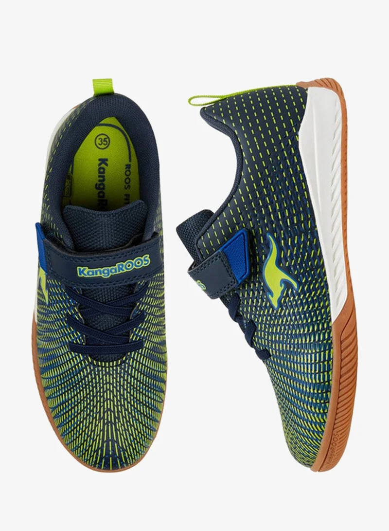 Boys' Printed Sports Shoes with Hook and Loop Closure