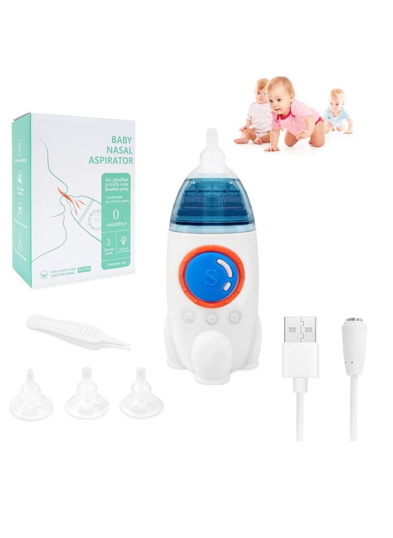 Generic Waterproof Baby Nasal Aspirator, Prevent Backflow Soft Silicone USB Rechargeable Baby Electric Baby Nose Sucker 3 Suction for Home Use  - Image 1
