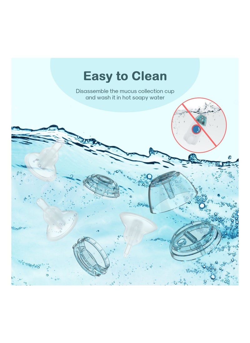 Generic Waterproof Baby Nasal Aspirator, Prevent Backflow Soft Silicone USB Rechargeable Baby Electric Baby Nose Sucker 3 Suction for Home Use  - Image 5