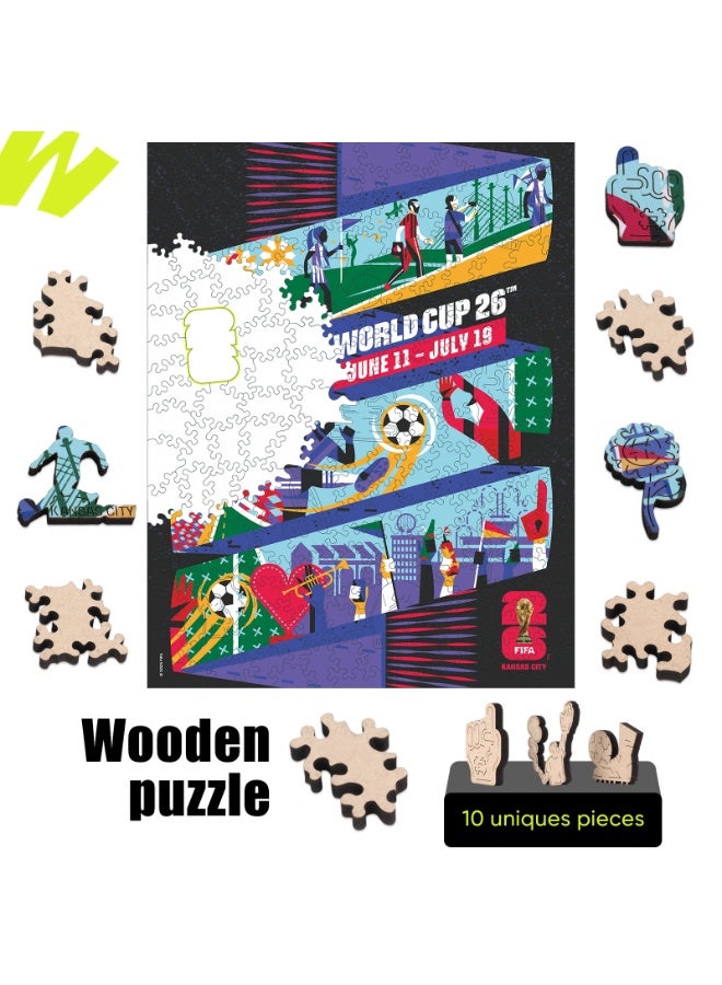FIFA World Cup Official FIFA World Cup 2026 Wooden Puzzle – Kansas City Theme | Licensed Wooden Puzzle 14+ - Image 2