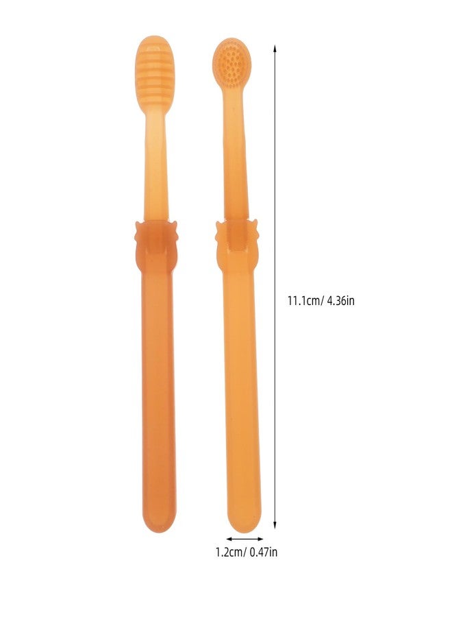FONDOTIN 1Set Silicone Toothbrush for Cats and Dogs Double-Headed Pet Toothbrush Kit Soft Material for Gentle Cleaning for Small Dogs and Puppies Promotes Oral Health - Image 2