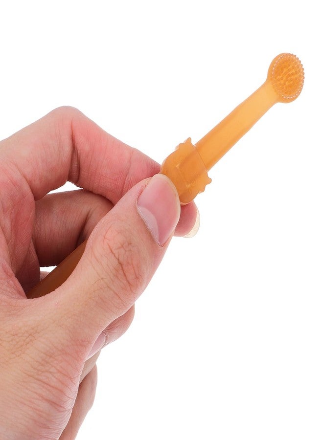 FONDOTIN 1Set Silicone Toothbrush for Cats and Dogs Double-Headed Pet Toothbrush Kit Soft Material for Gentle Cleaning for Small Dogs and Puppies Promotes Oral Health - Image 3