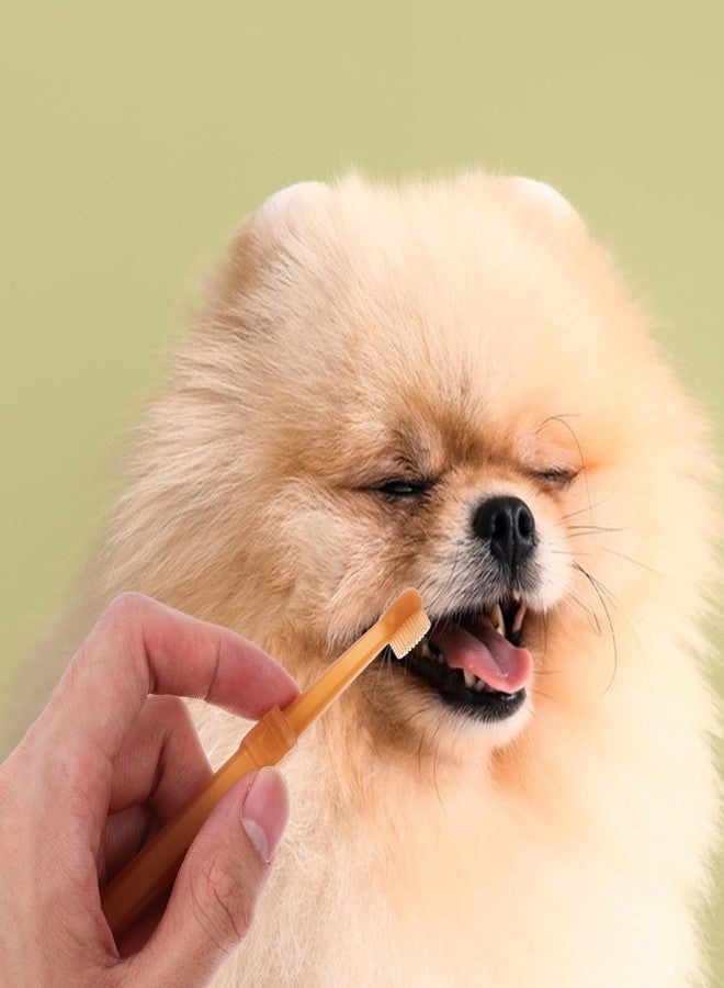 FONDOTIN 1Set Silicone Toothbrush for Cats and Dogs Double-Headed Pet Toothbrush Kit Soft Material for Gentle Cleaning for Small Dogs and Puppies Promotes Oral Health - Image 5
