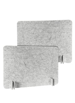 Generic 2 Pcs Desk Privacy Panel of Acoustic Freestanding, Desk Divider Desk Partition Noise Reducing Mounted Sound Proof Dividers, Lightweight with Support Feet for Classroom Room Table (Silver Gray)  - Image 1