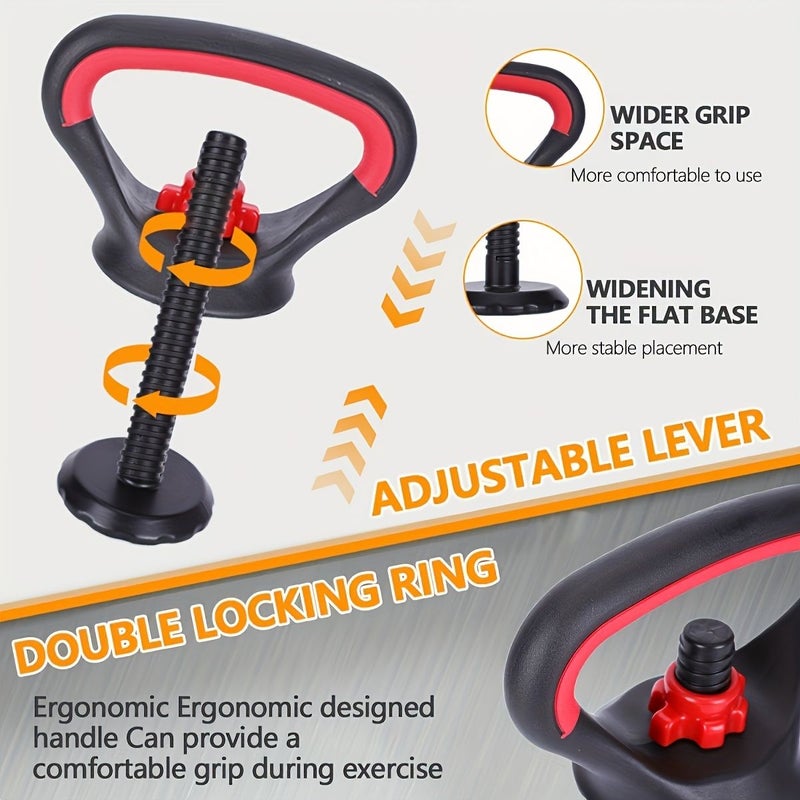 1 Set Of Red Dumbbell Kettlebell Handle Grips Multifunctional Lifting Handle Combination For Men Women Fitness Home Workout - Image 5