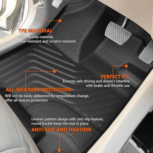 powoq Floor Mat Compatible with 2016-2022 Honda Pilot Cargo Mat with Backrest Mat Cargo Liner Replacement for 2016-2022 Honda Pilot Accessories (8 Seats Trunk Mat with Backrest Mat+Floor Mat) - Image 5