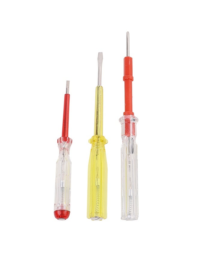 3-Piece Electrical Tester Screwdrivers - Voltage Tester Screwdriver Set for Circuit u0026 Outlet Testing with Insulated Handles, Flathead and Phillips Tips for DIY and Home Repair - Image 4