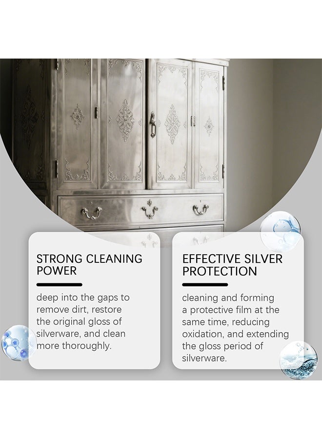 Jakehoe منظف الفضة الفوري ، منظف الفضة الفوري للاستخدام المنزلي والمطبخ ، منظف فضي فوري بدون فقدان الفضة (تلميع فضي) 30 مل - Image 4