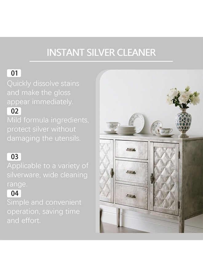 Jakehoe منظف الفضة الفوري ، منظف الفضة الفوري للاستخدام المنزلي والمطبخ ، منظف فضي فوري بدون فقدان الفضة (تلميع فضي) 30 مل - Image 5