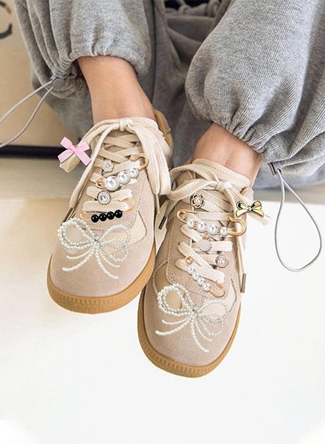 أورجنيزر 30 قطعة من حُلي الأحذية الرياضية - حُلي الدانتيل تحتوي على أقواس/مشابك/دبابيس/مجوهرات وديكورات ومجوهرات للأحذية - Image 5