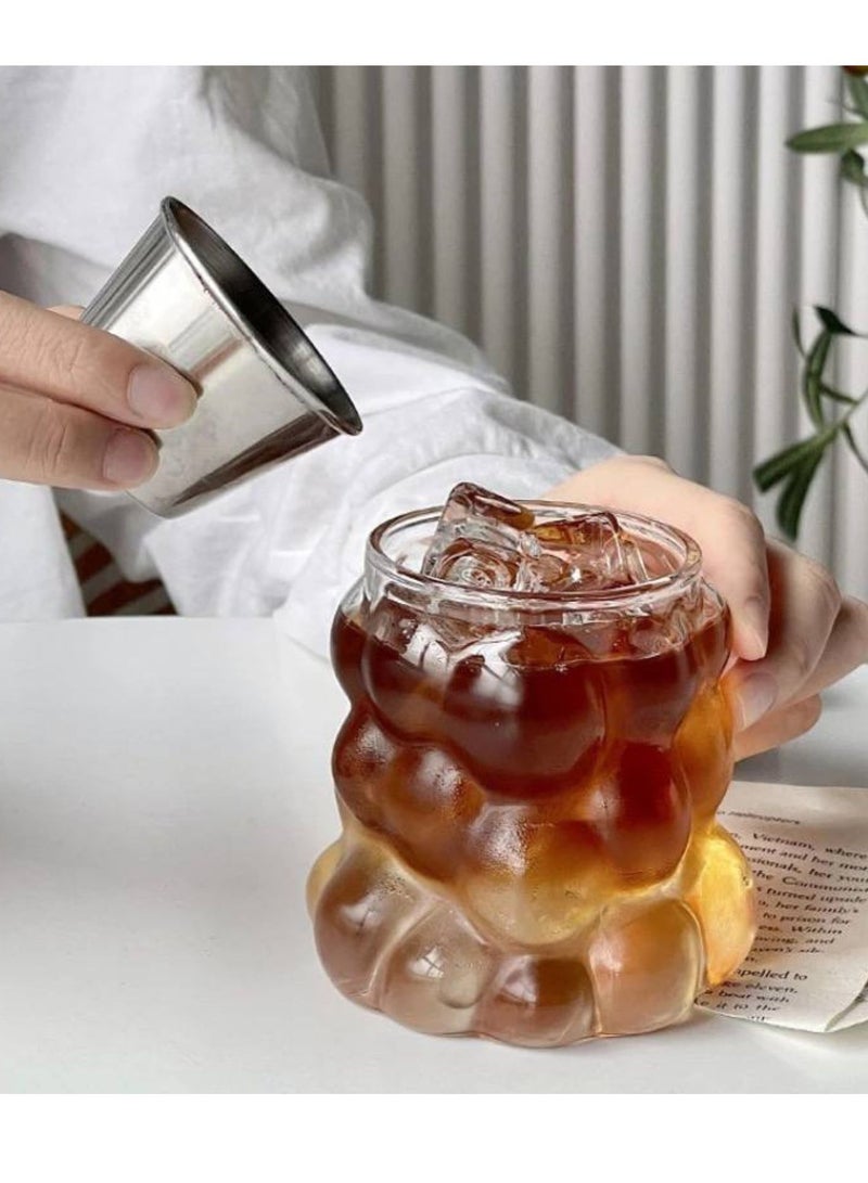 كوب زجاجي فقاعي، كوب عصير بسيط، كوب قهوة، كوب حليب، كوب الإفطار، كوب الحلوى، كوب مشروب بارد صيفي - Image 3