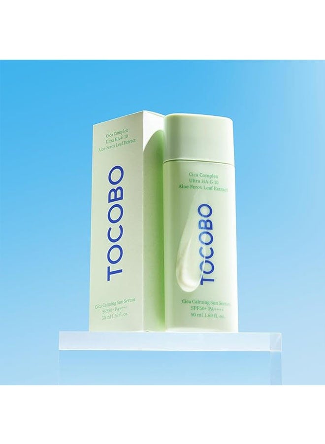توكوبو Cica Calming Sun Serum SPF50+ PA+++ 50 مل، يهدئ الجلد المفرط في التدفئة، يقلل من درجة حرارة الجلد، ترطيب الجلد - Image 5