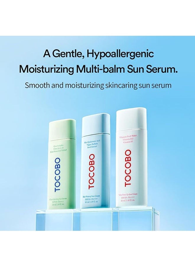 توكوبو Cica Calming Sun Serum SPF50+ PA+++ 50 مل، يهدئ الجلد المفرط في التدفئة، يقلل من درجة حرارة الجلد، ترطيب الجلد - Image 4