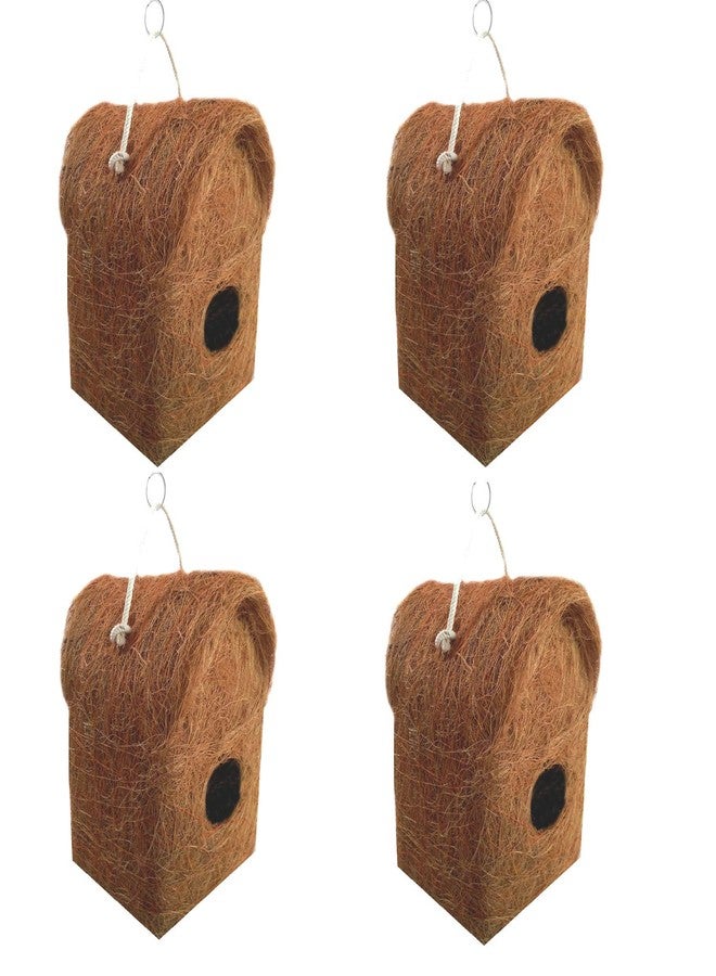 LIVEONCE 4 Pure Nest Bird House Purely Handmade with Easy Hanging Rings - Image 1