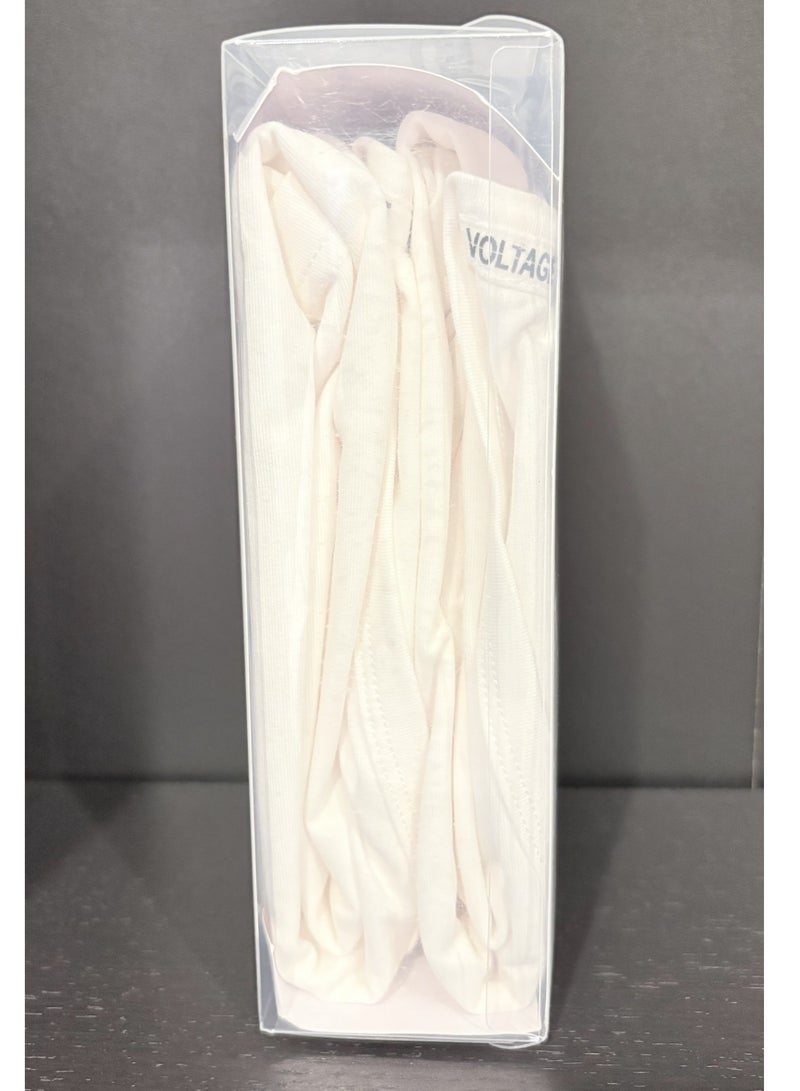 VOLTAGE V-Neck T-Shirts | Modern Cotton Stretch | 95% Cotton 5% Spandex | White | 2-Pack - Image 3