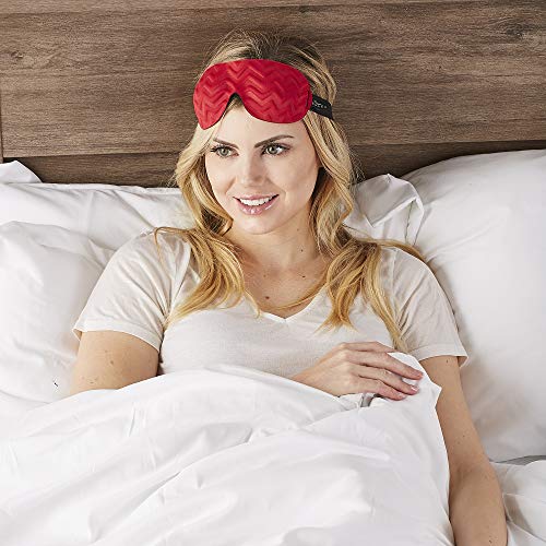 Bucky Ultralight Travel & Sleep Chevron Eye Mask, Red, One Size - Image 2