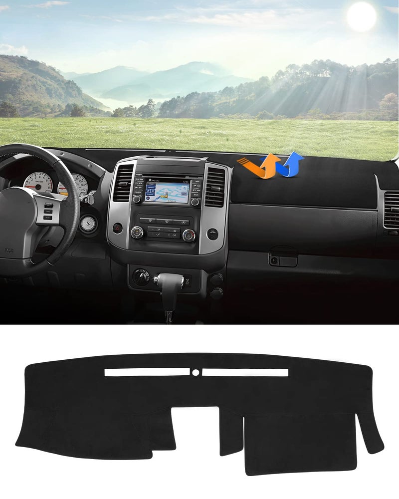 Autorder Dashboard Cover Mat Fit for 20072021 Nissan Frontier20092012 Suzuki Equator Accessories Dash Cover Flannel Dash Mat Sunshade Glare UV Rays Protector