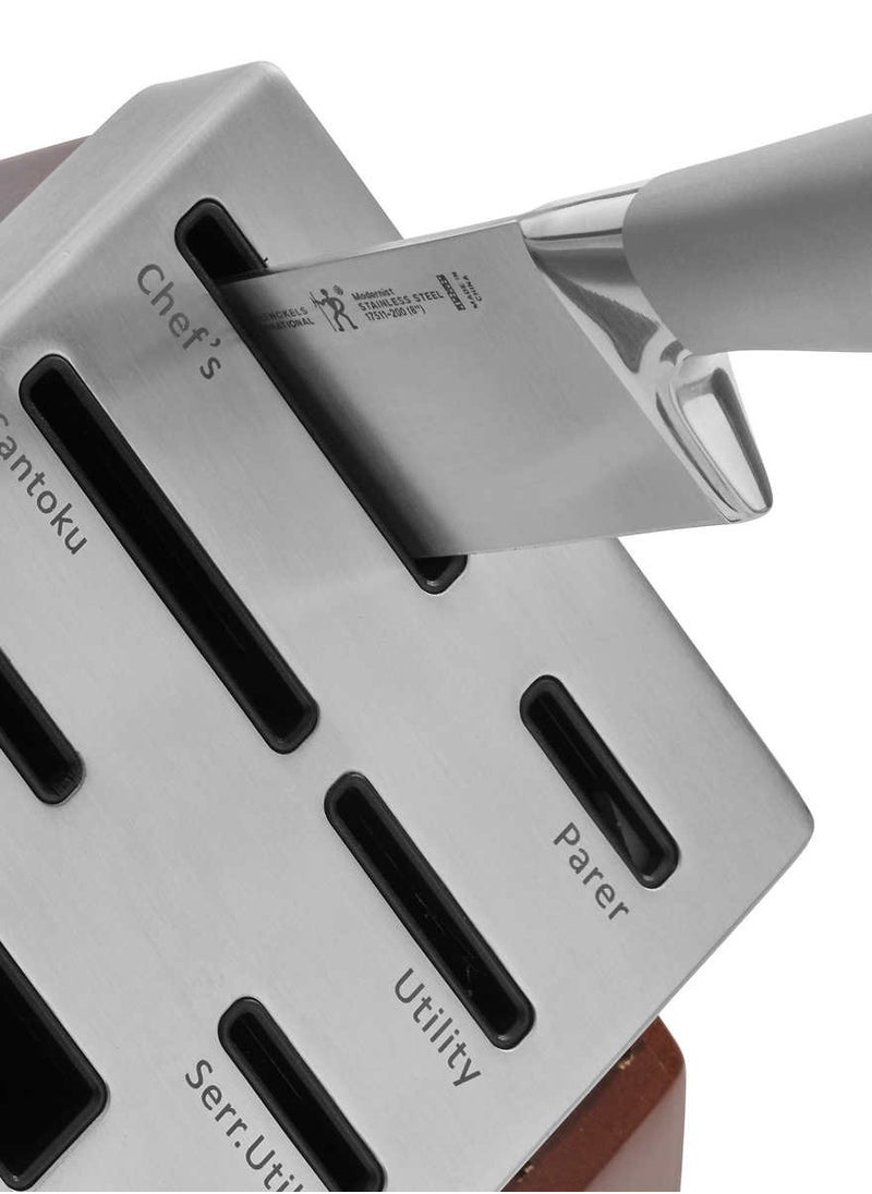 ZWILLING J.A. HENCKELS - 20-Pieces Modernist Self-Sharpening Knife Block Set Brown/Silver - Image 1