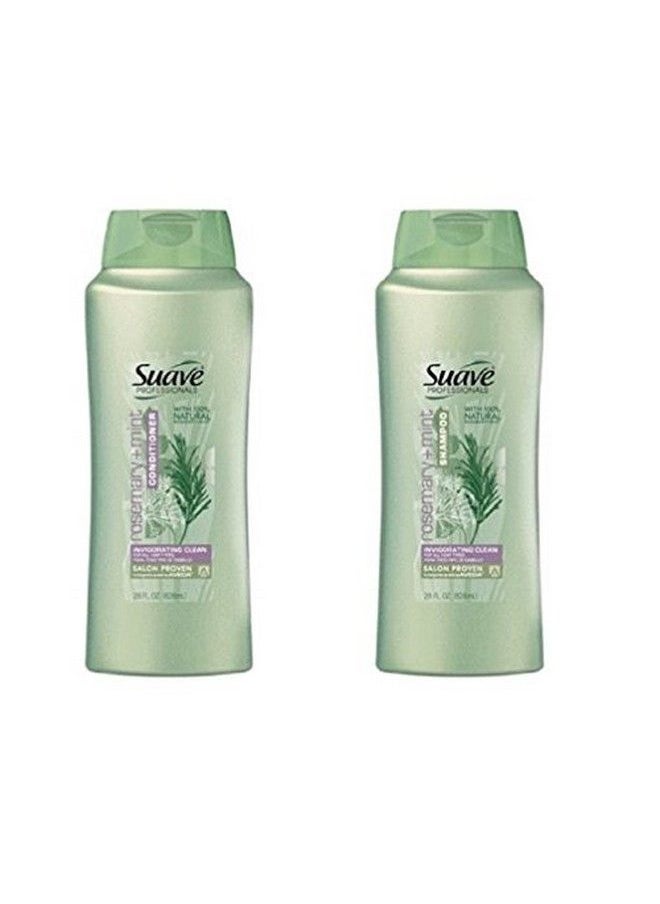 Suave Professionals Rosemary + Mint Shampoo And Conditioner Bundle 28 Oz Each Bottle  - Image 1