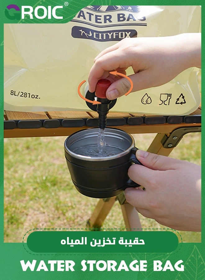 Foldable Water Bottle for Camping and Emergency Use, Portable Water Jug with Spout, Collapsible Water Storage Container Bag for Hiking. - Image 2