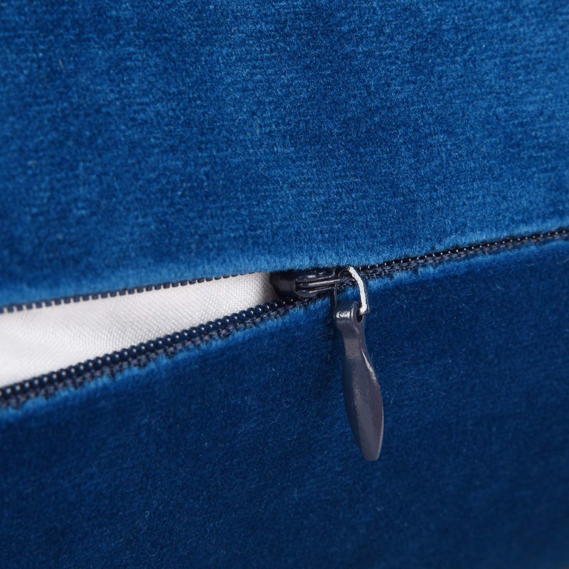 Mixhug Set of 2 Cozy Velvet Rectangle Decorative Throw Pillow Covers for Couch and Bed, Blue, 12 x 20 Inches - Image 2