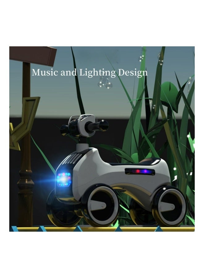 Starmarz - Kids LED Foot-To-Floor Ride-On Scooter - White - Image 3